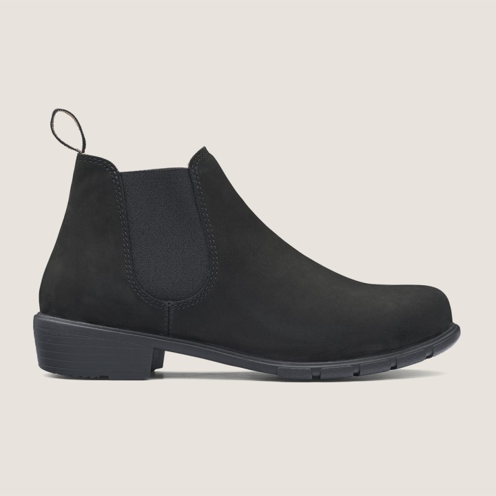 سلسلة حذاء نسائي للكاحل أسود Nubuck Blundstone