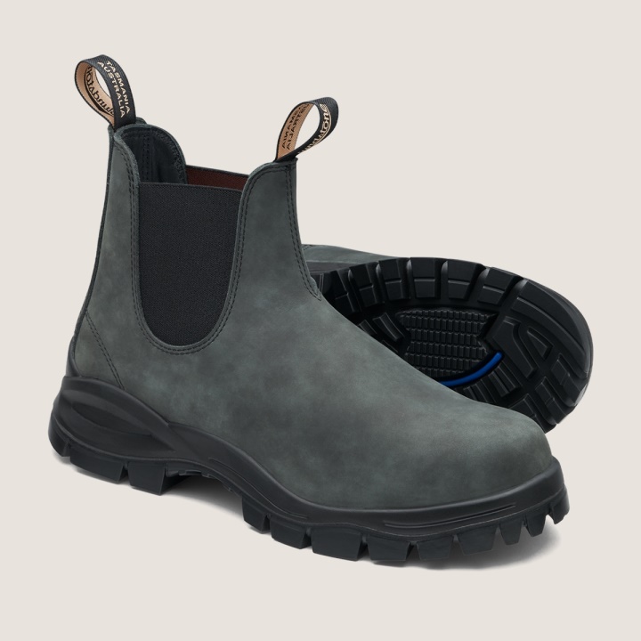 Blundstone الرجال العروة تشيلسي الأحذية ريفي أسود