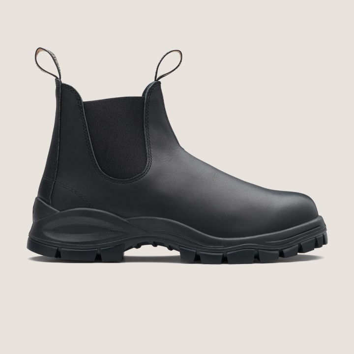 Blundstone الرجال العروة أحذية تشيلسي الأسود