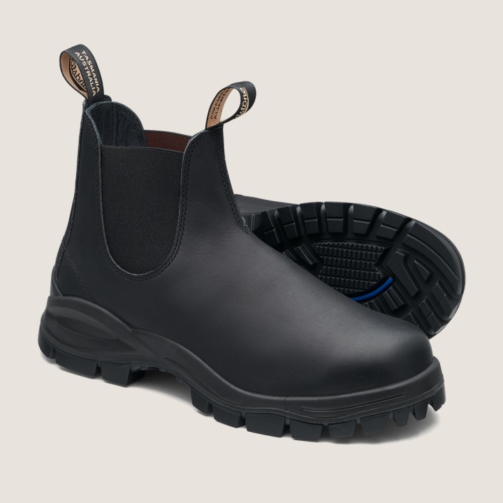 Blundstone الرجال العروة أحذية تشيلسي الأسود