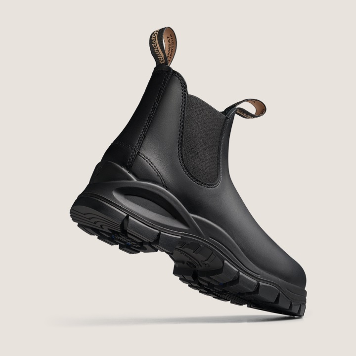 Blundstone الرجال العروة أحذية تشيلسي الأسود