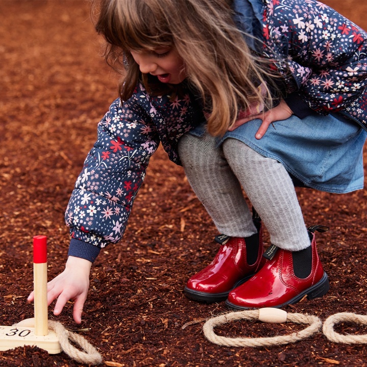 سلسلة Blundstone للأطفال تشيلسي أحذية براءات الاختراع الحمراء