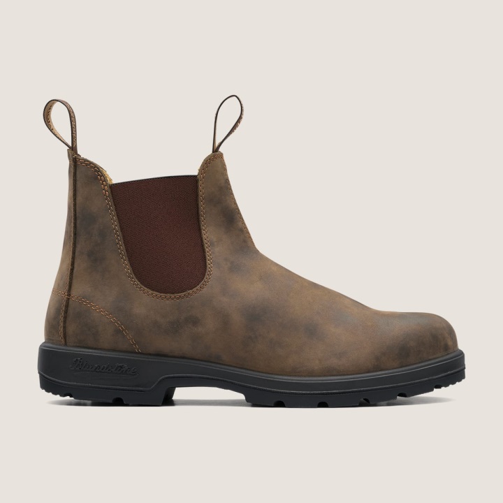 Blundstone الرجال كلاسيك جزمة تشيلسي ريفي بني