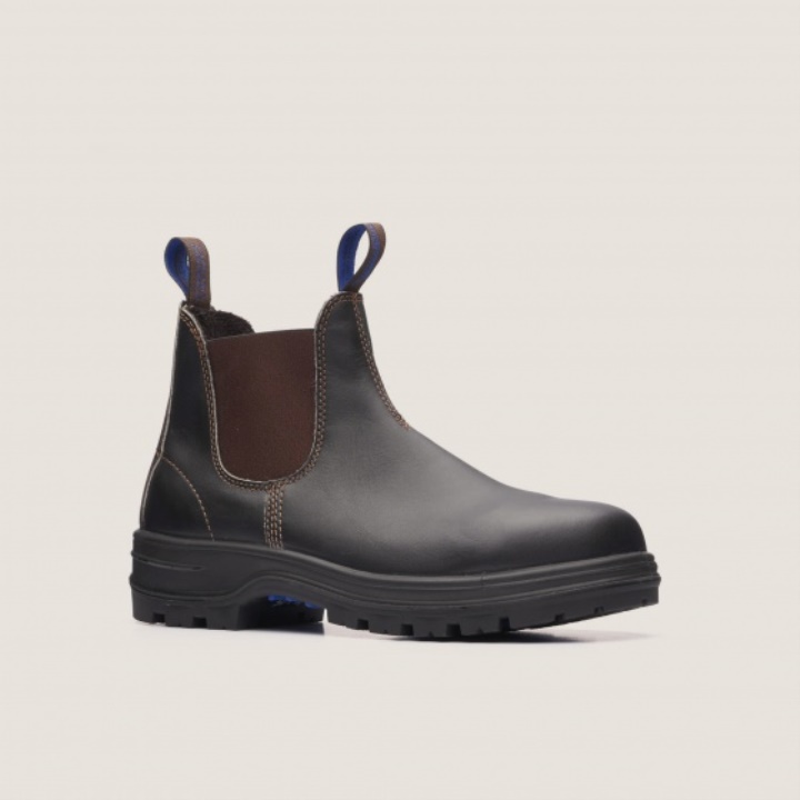 حذاء عمل من سلسلة مرن من Blundstone بني قوي البنية