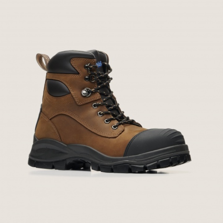 سلسلة العمل Zip Up جزمة Crazy Horse Blundstone